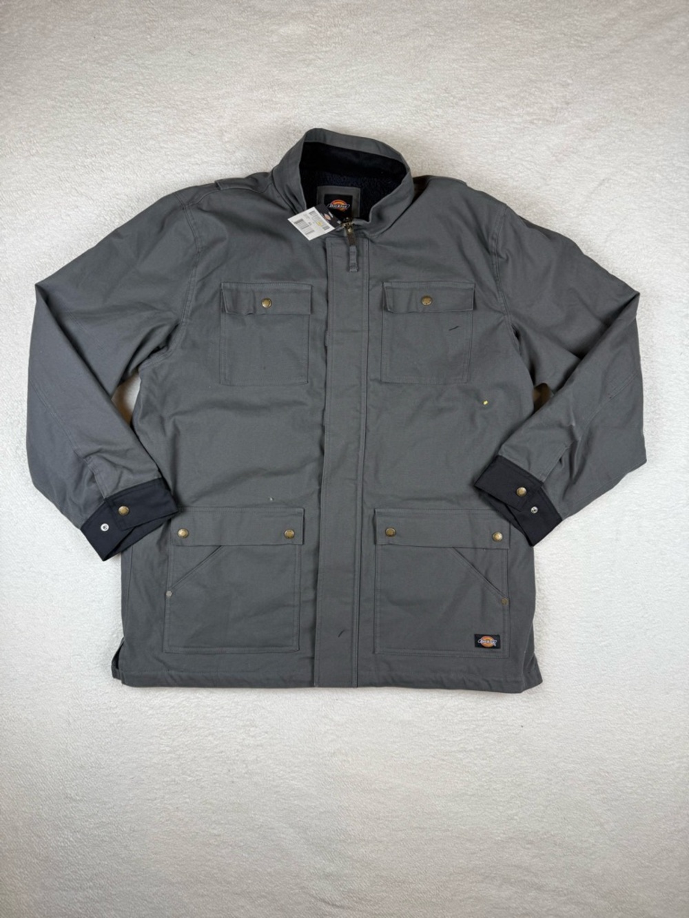NWT Mens XL Dickies Flex Sanded Duck Jacket Insulated Lined Coat Grey